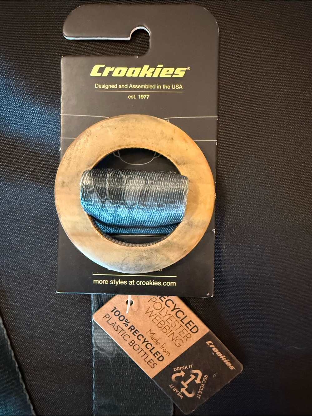 Croakies Artisan Belt Kryptek Typhon Camo Horn Buckle Cut to Fit 1.5” NWT